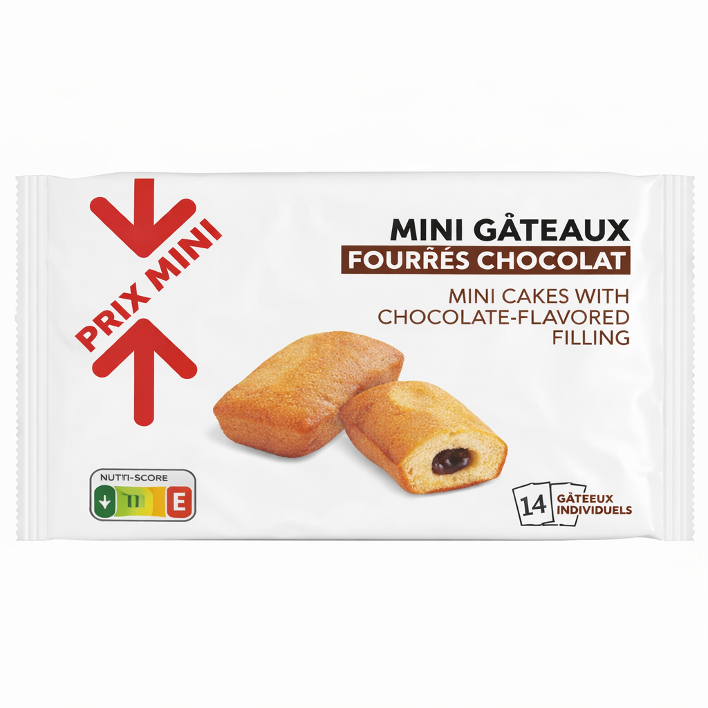 MINI GATEAUX FOURRES CHOCOLAT CAKES X14 DE 420 GR