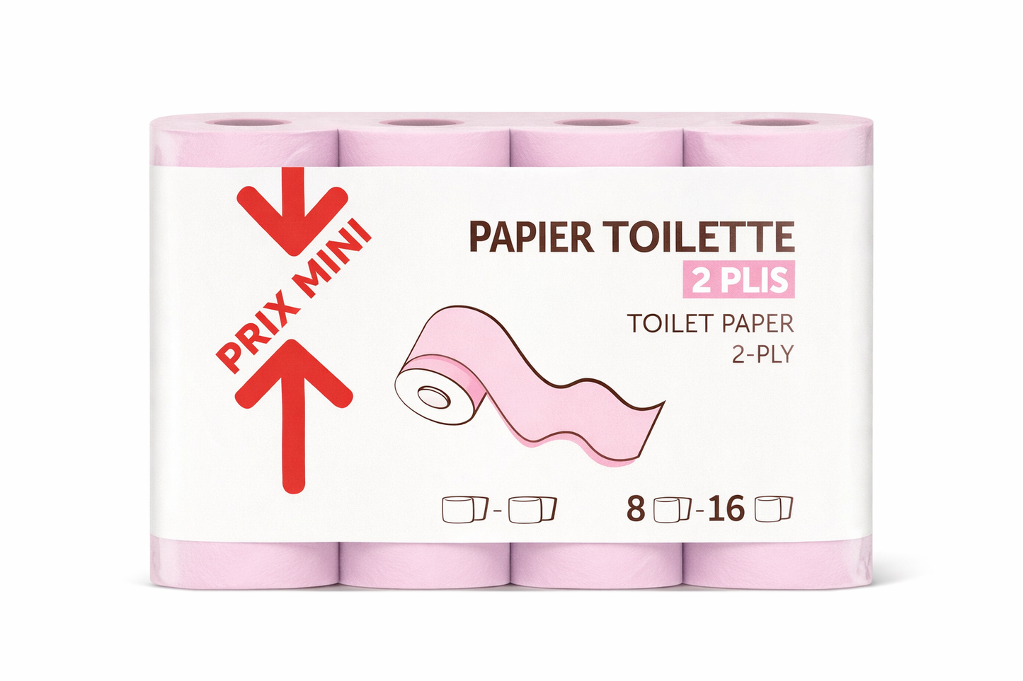 PAPIER TOILETTE 2 PLIS X8