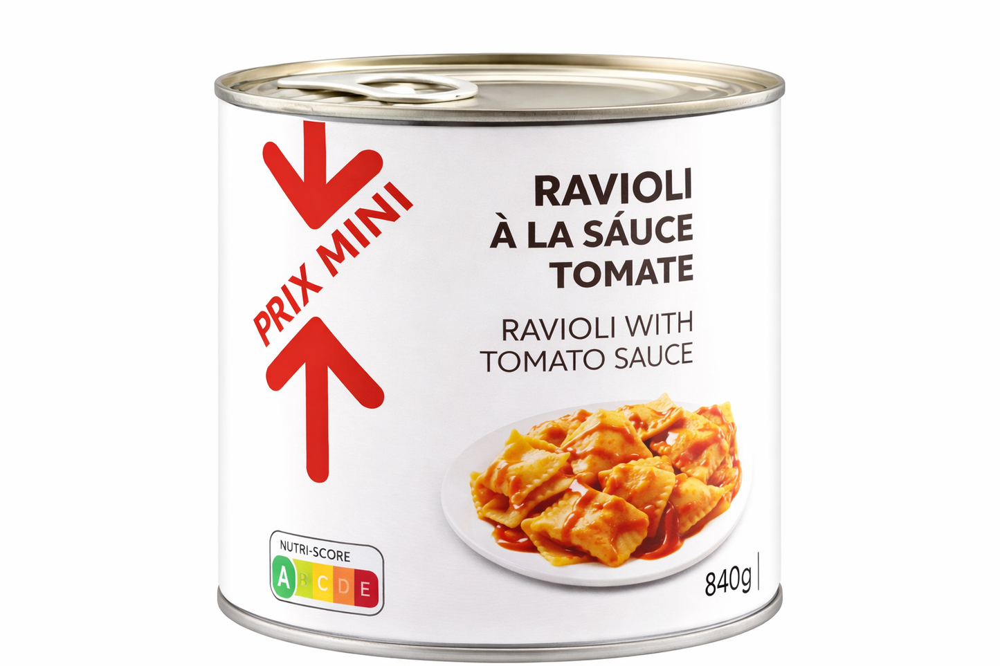 PRIX MINI RAVIOLI A LA SAUCE TOMATE DE 800GR