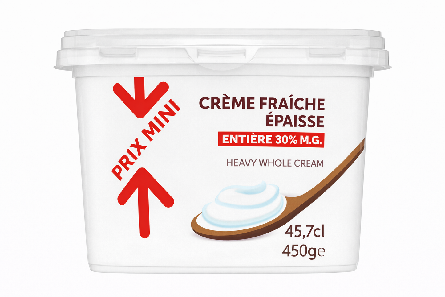 CREME FRAICHE EPAISSE 30% ROUGE DE 450 GR