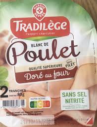 BLANC DE POULET DORE AU FOUR X2 DE 80 GR