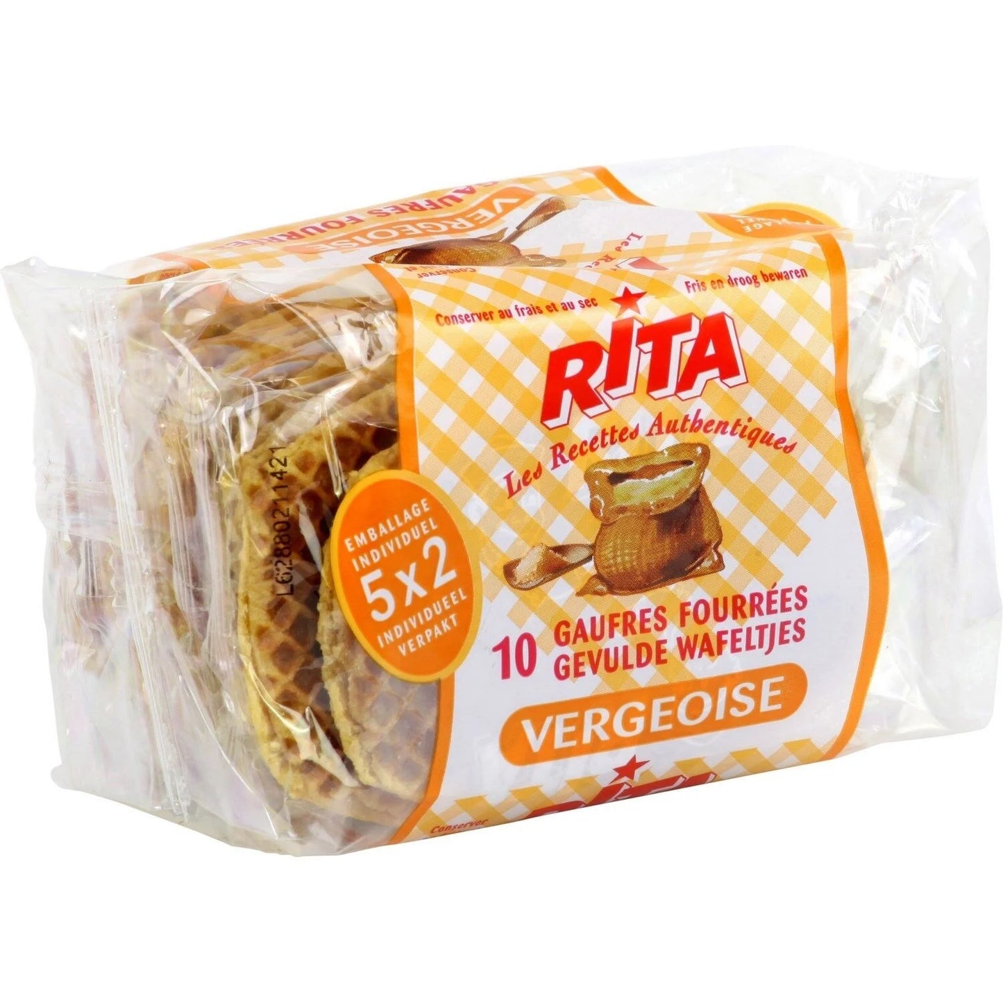 5 GAUFRES RITA FOURREES VERGEOISE DE 150GR