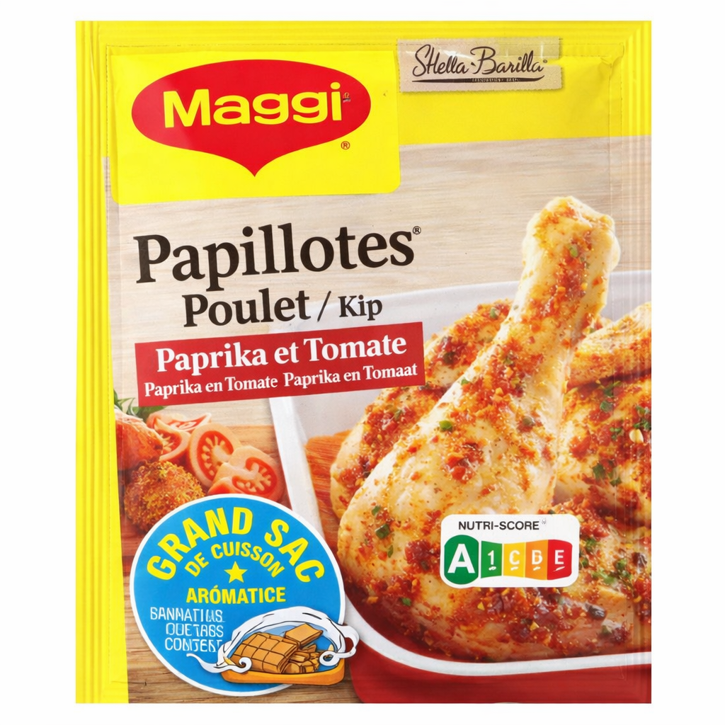 MAGGI PAPILLOTES POULET PAPRIKA ET TOMATE DE 28GR