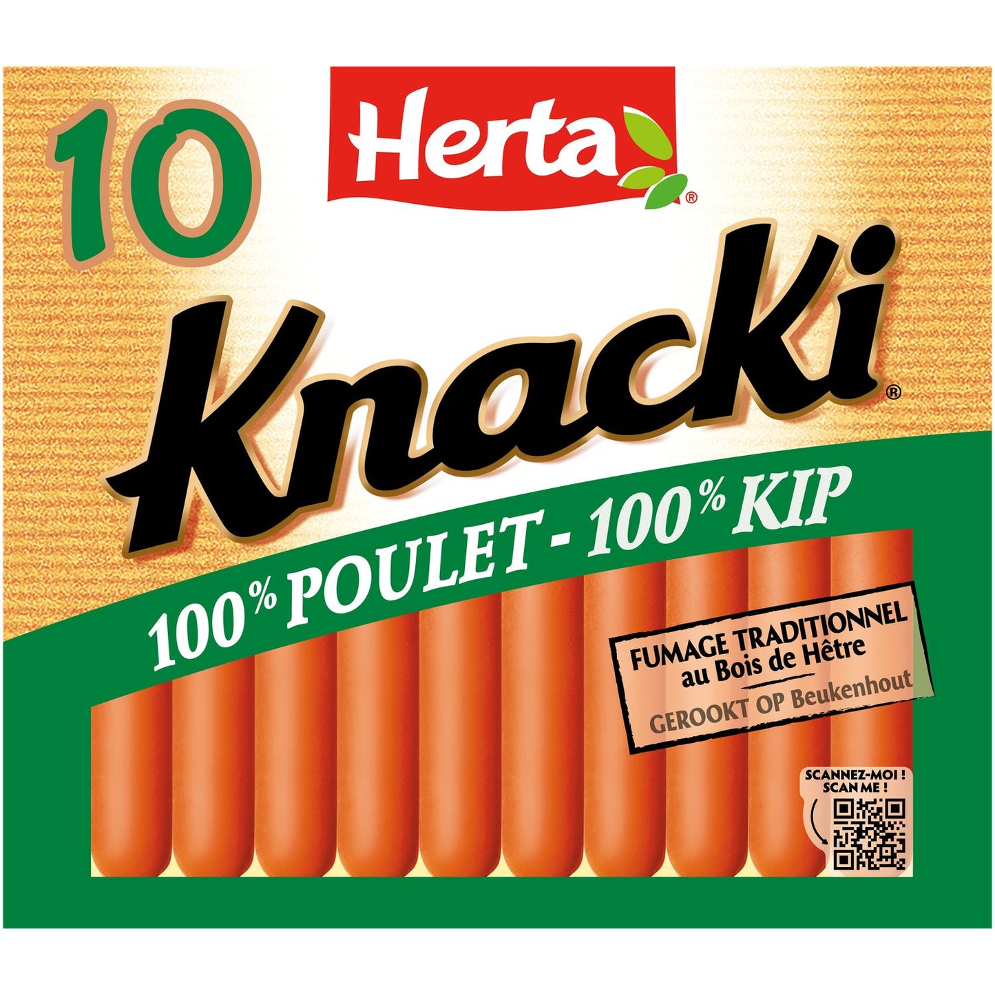 Saucisses Knacki Herta Poulet x10 - 350g