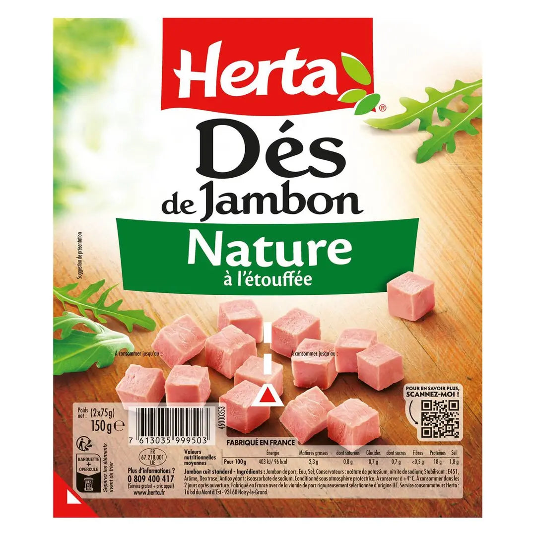 Dés de jambon HERTA 2x75g