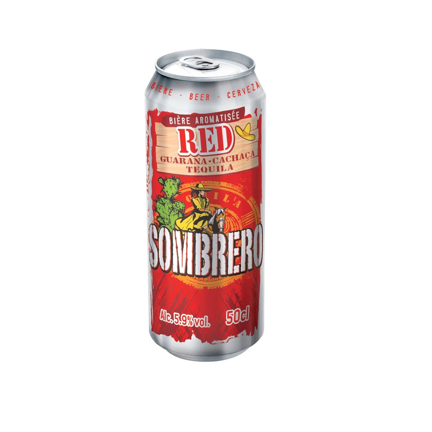 BIERE AROMATISEE  SOMBRERO RED  ALC 5.9 VOL DE 50 CL