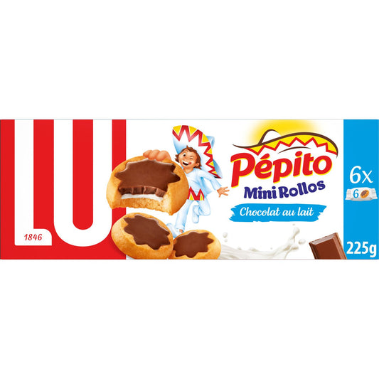PEPITO MINI ROLLS CHOCO LAIT DE 225 GR