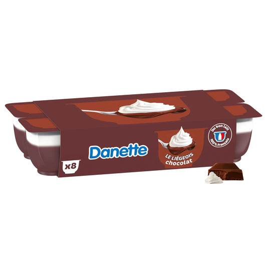DANONE LE LIEGEOIS CHOCOLAT DE  8X100GR