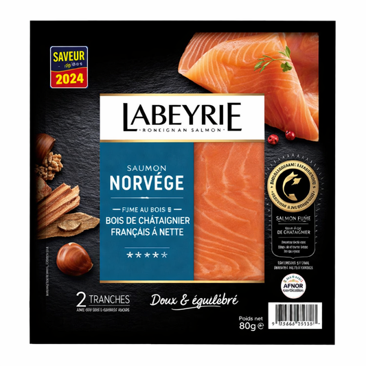 Saumon fumé Labeyrie Norvège 2 tranches - 75g