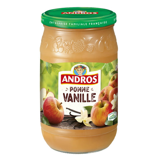 Compotes Andros Pomme vanille 750g