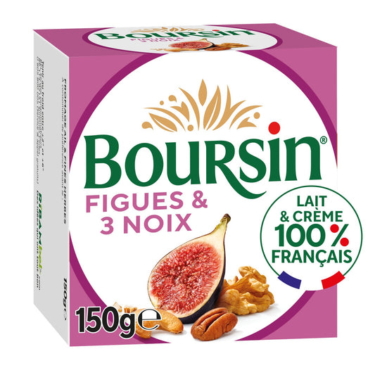 Fromage à tartiner Boursin Figue et 3 noix - 150g