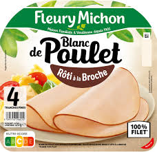 FLEURY MICHON BLANC DE POULET ROTI A LA BROCHE  X4 DE 120GR