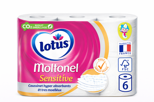 LOTUS MOLTONEL SENSITIVE de 6rouleaux