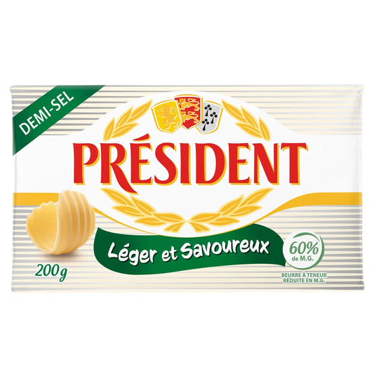 Beurre Président Demi-sel - 60% MG - 200g