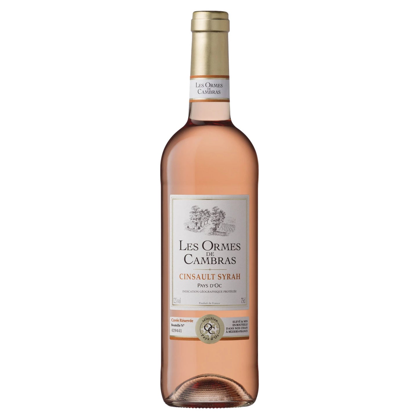 LES ORMES DE CAMBRAS  CINSAULT SYRAH  ROSE DE 75 CL