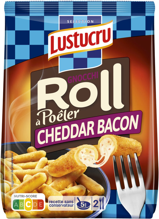 Gnocchi roll à poêler Lustucru Cheddar bacon - 280g