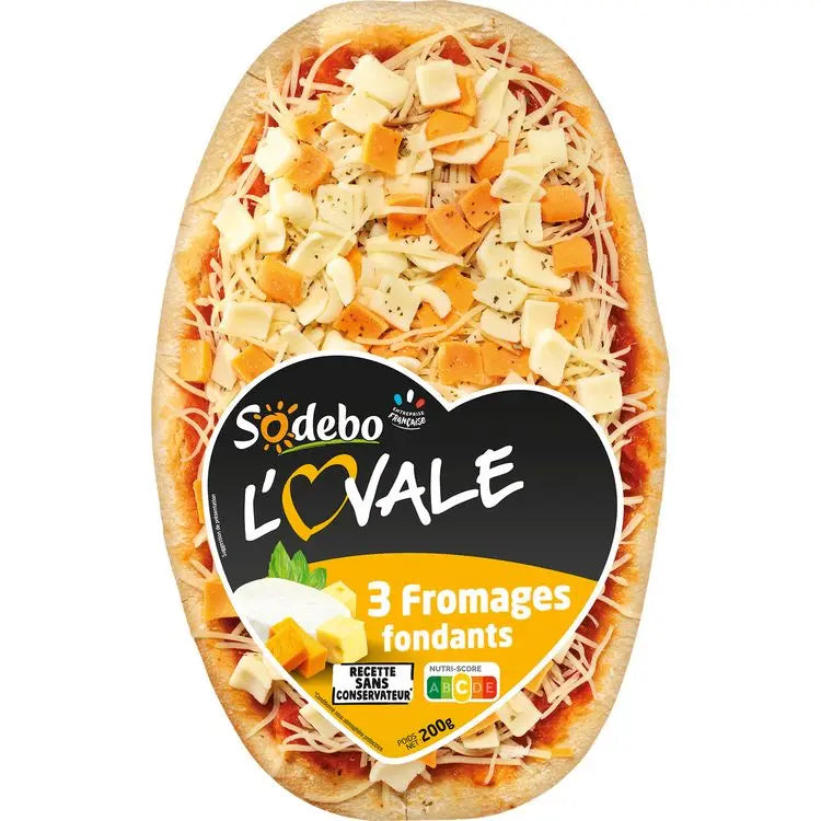 SODEBO PIZZA OVALE 3 FROMAGE DE 200GR