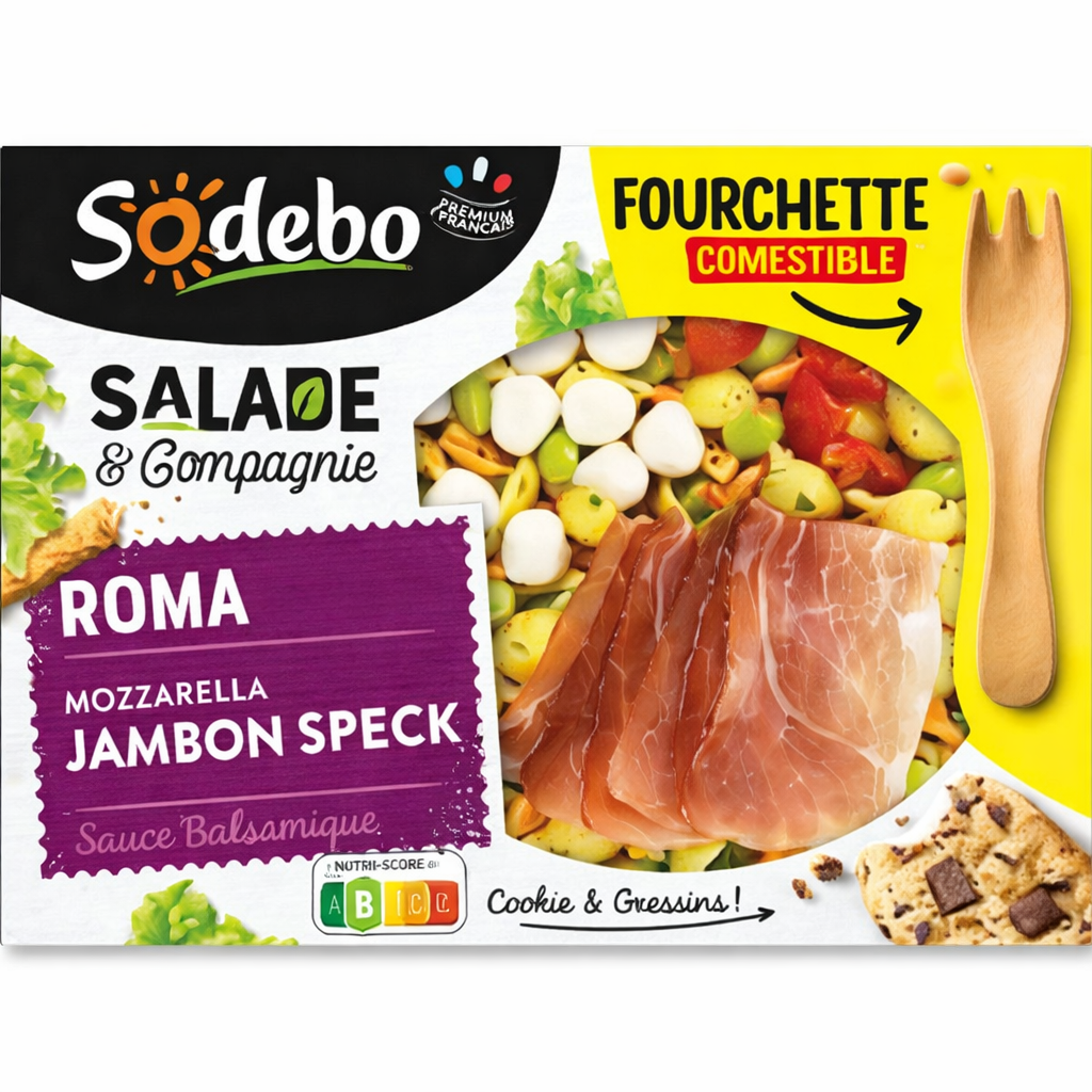 Salade Roma Jambon Speck Crudités Mozzarella SODEBO