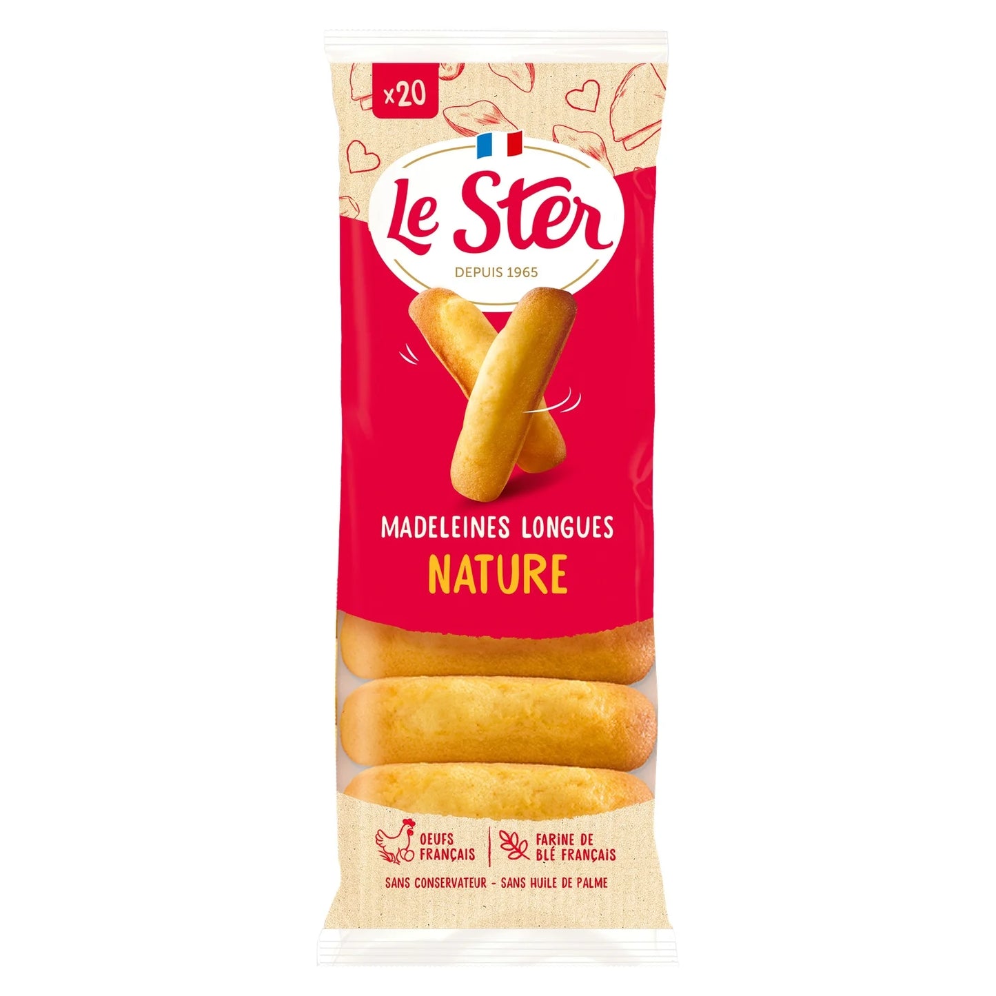 LE STER MADELEINES LONGUES NATURE DE 250GR