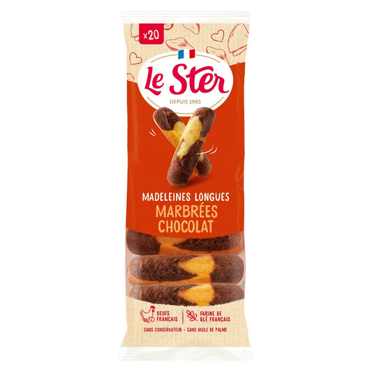 LE STER MADELEINES LONGUES MARBREES CHOCOLAT DE 250GR