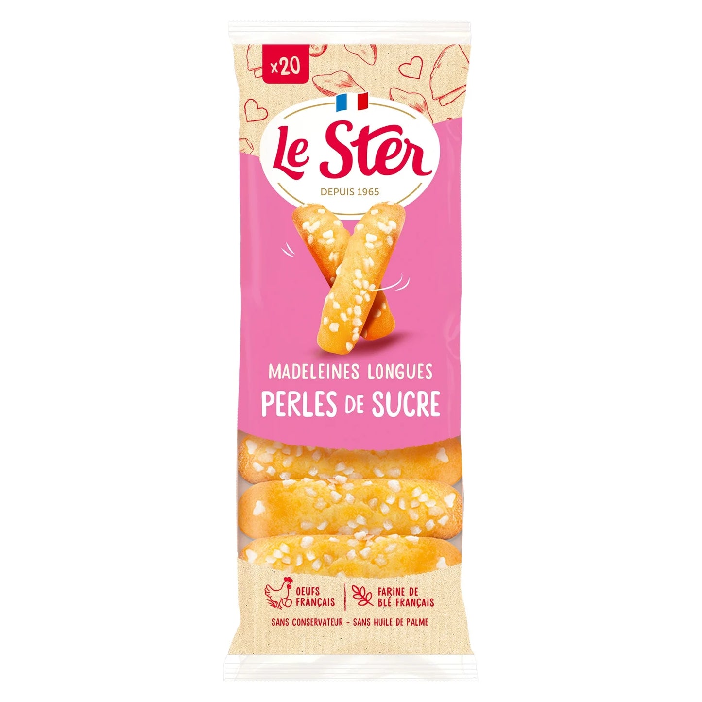LE STER MADELEINES LONGUES PERLES DE SUCRE DE 250GR
