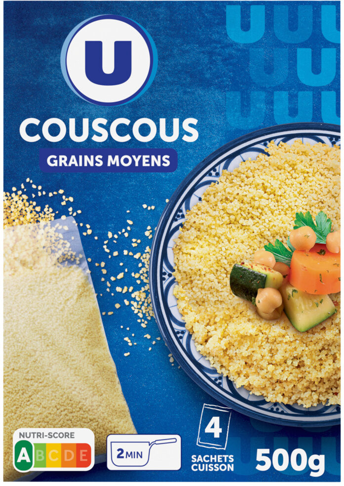 U COUSCOUS GRAINS MOYENS DE 500 GR