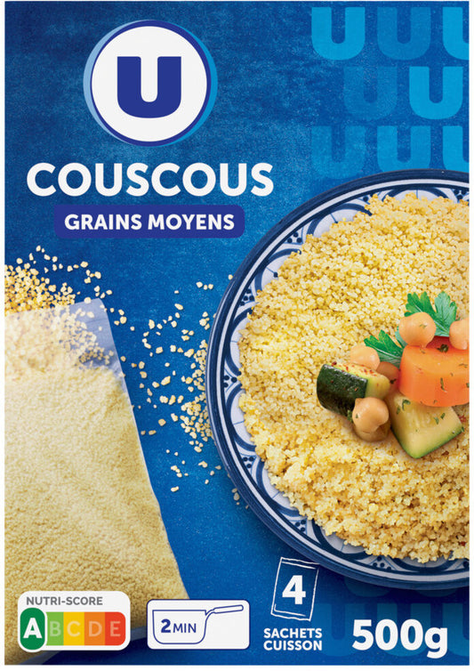 U COUSCOUS GRAINS MOYENS DE 500 GR