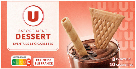 U  ASSORTIMENT DESSERT EVENTAILS ET CIGARETTES DE 100 GR