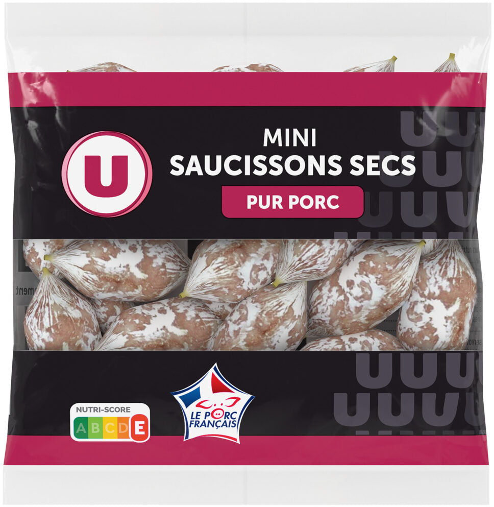 MINI SAUCISSONS SECS PUR PORC DE 130 GR