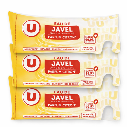 U BERLINGOT EAU DE  JAVEL CITRON  DE 3X250ML