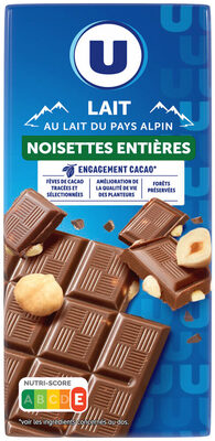 U CHOCOLAT NOISETTE DE 100 GR