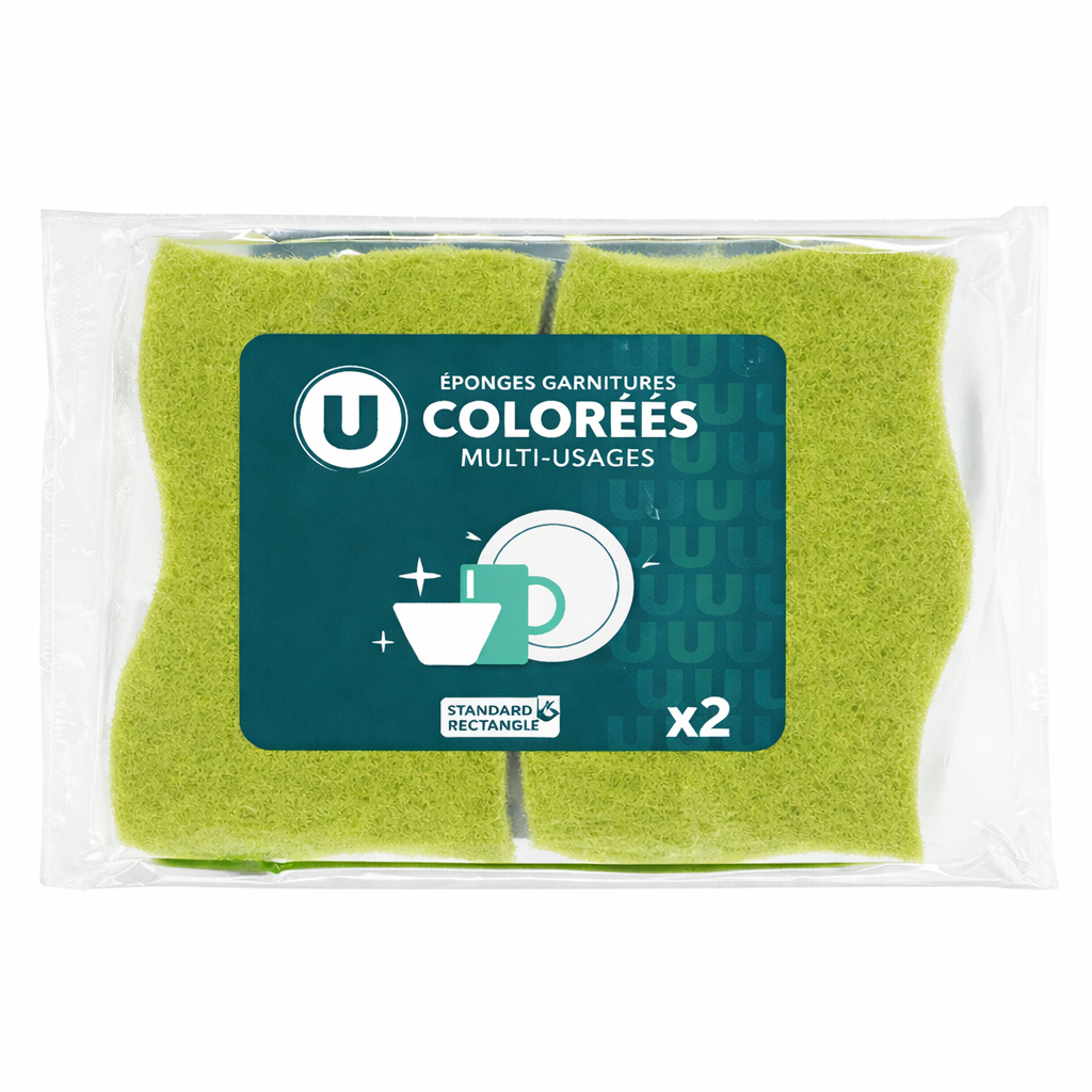 EPONGES GRATTANTES COLORES MULTI USAGES DE 2
