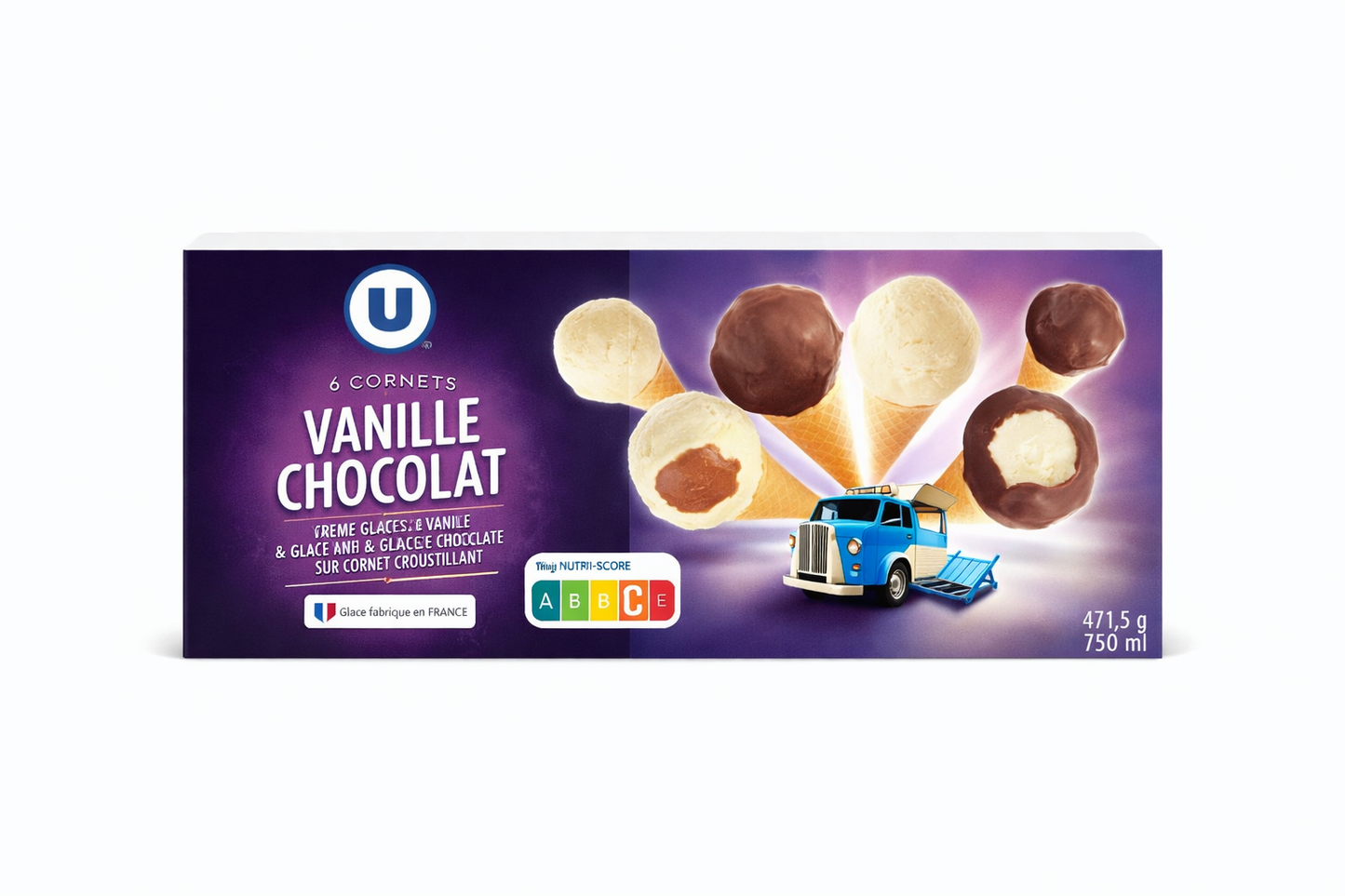 MINI CONES VANILLE CHOCO  de 344gr