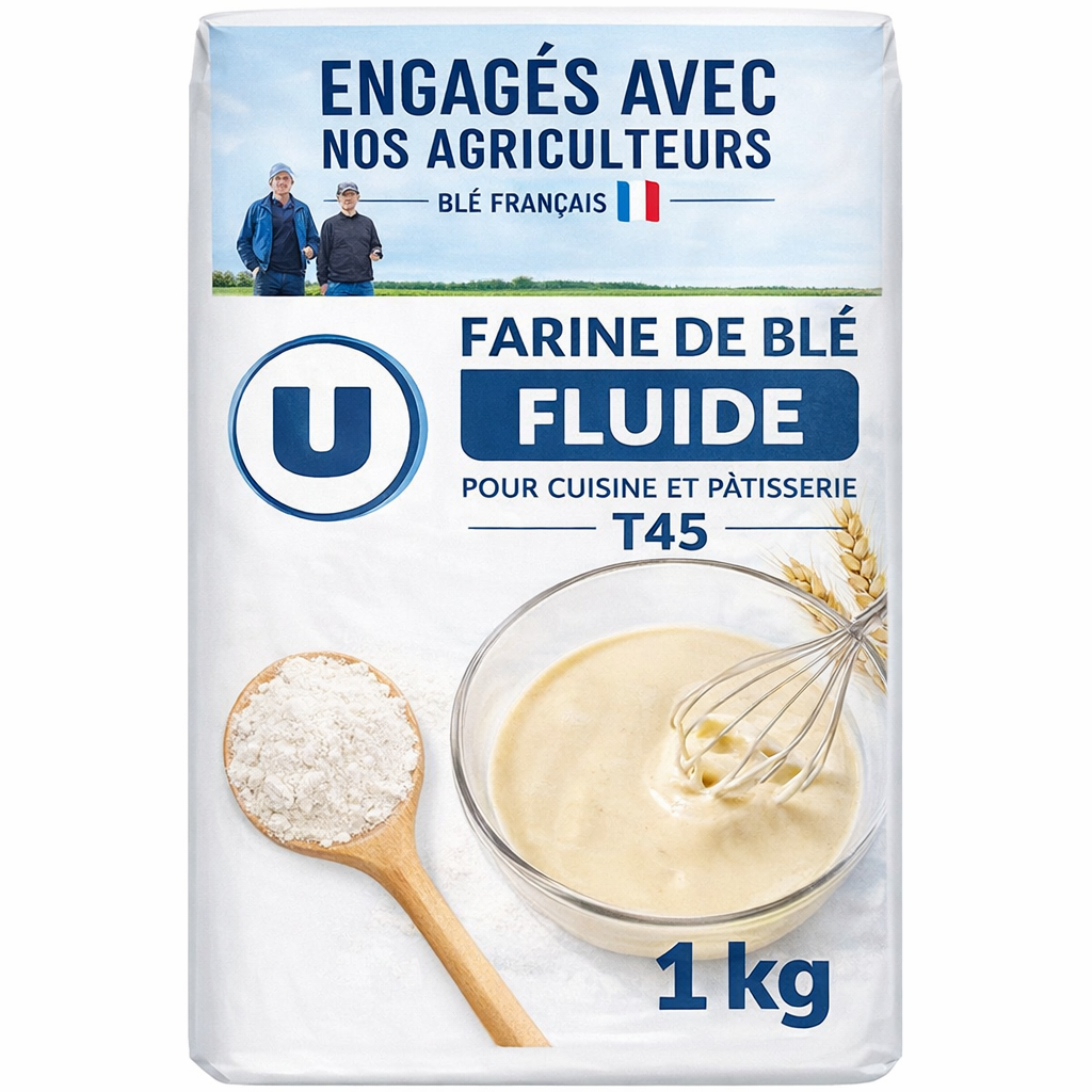 U FARINE DE BLE FLUIDE DE 1 KG