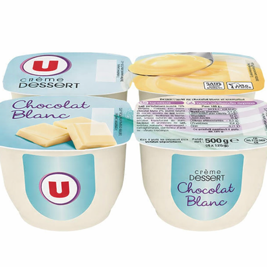 CREME DESSERT CHOCOLAT BLANC DE 4X125GR