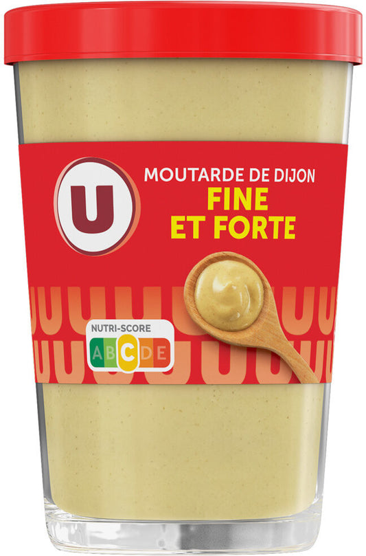 U MOUTARDE DE DIJON FINE ET FORTE DE 195 GR