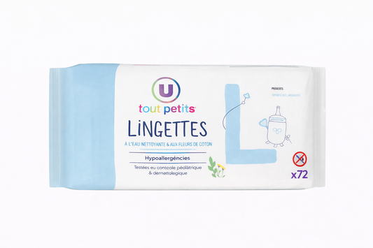 U TOUT PETIT LINGETTE DE 72 PCS