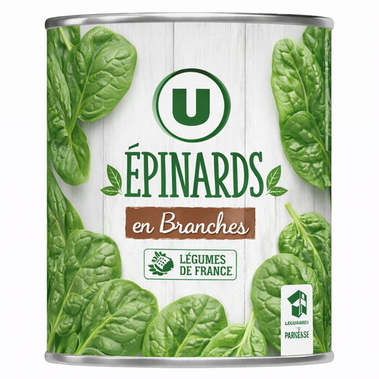 U  EPINARDS EN BRANCHES DE 765 GR