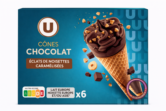 CONES CHOCOLAT X6 de 384 gr