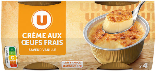 U CREME AUX OEUFS FRAIS  DE 4X100 GR DE 400 GR