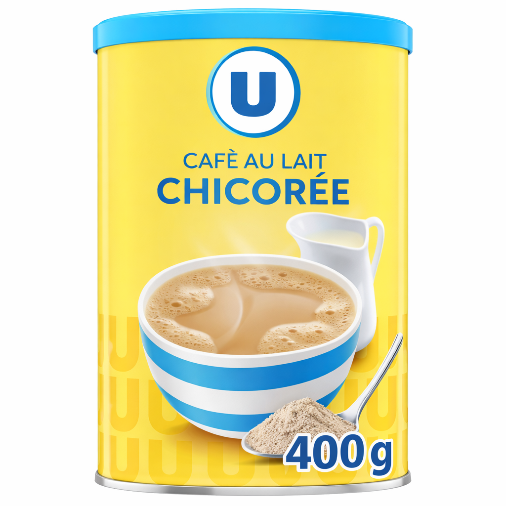 U  CAFE AU LAIT CHICOREE   DE 400 GR