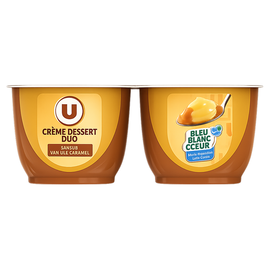 CREME DESSERT DUO SAVEUR VANILLE CARAMEL DE 4X125 GR