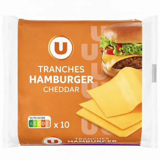 U TRANCHES HAMBURGER CHEDDAR X 10 de 200gr