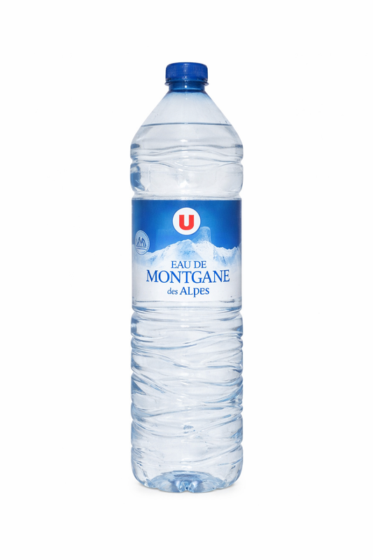 U EAU DE SOURCE DE MONTAGNE DES ALPES DE 1.5L