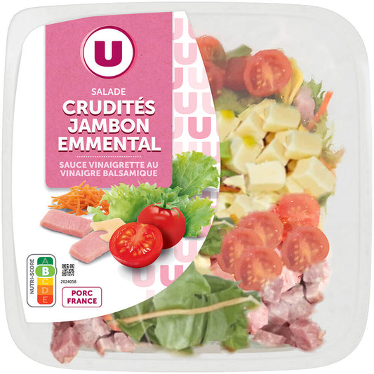 SALADE CRUDITES JAMBON EMMENTAL DE 250 GR