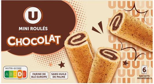 U MINI ROULES CHOCOLAT  X6 DE 150 GR