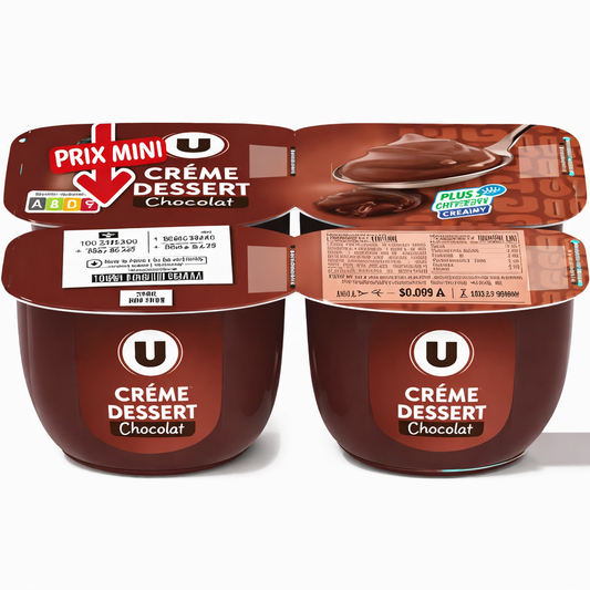CREME DESSERT DUO VANILLE CHOCO DE 4X125 GR