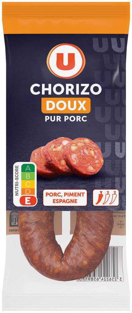 CHORIZO DOUX PUR PORC DE 225GR