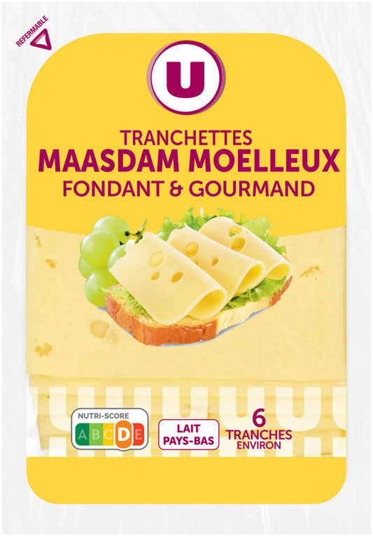U TRANCHETTE  MAASDAM MOELLEUX FONDANT GOURM DE 150 GR