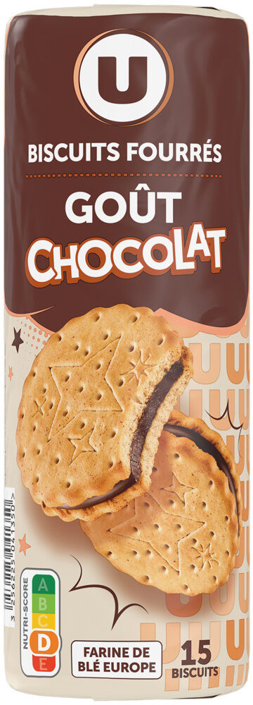 U BISCUITS FOURRES GOUT CHOCOLAT DE 300 GR